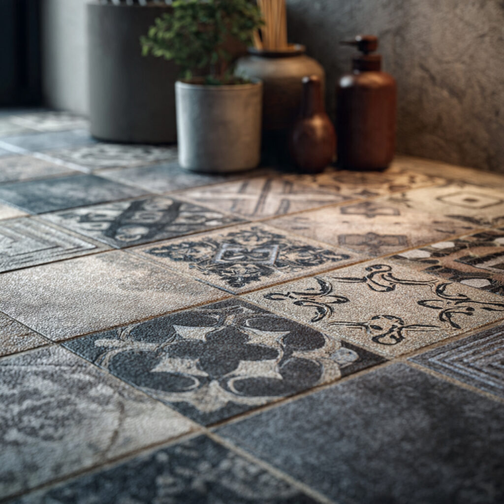 Bathroom floor tile