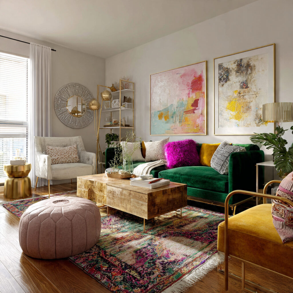25 Stylish Eclectic Decor Tips for a Bold, Unique Home Design 1 Bold Color Pairings