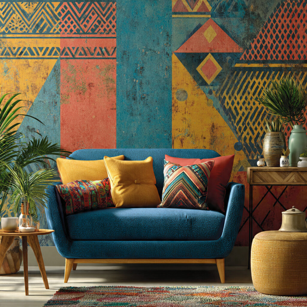 25 Best Boho Wallpaper Ideas to Transform Your Space 8 Bold Geometric Statements