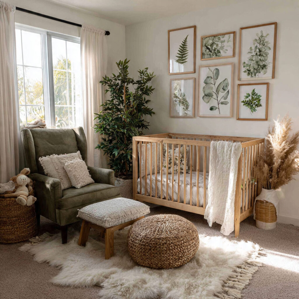 25 Boho Nursery Inspiration: Create a Calm, Stylish Baby Room You’ll Love 7 Botanical Prints