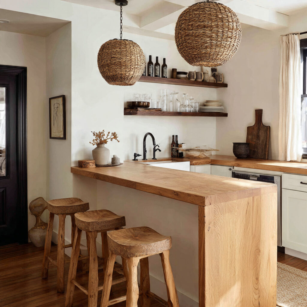 25 Stunning Kitchen Bar Design Ideas to Transform Your Space Fast 16 Butcher Block Countertop Bar