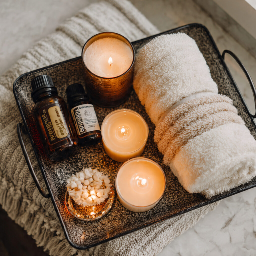 25 Best Bathroom Tray Decor Ideas to Instantly Transform Your Space 25 Candle-Focused Relaxation Tray