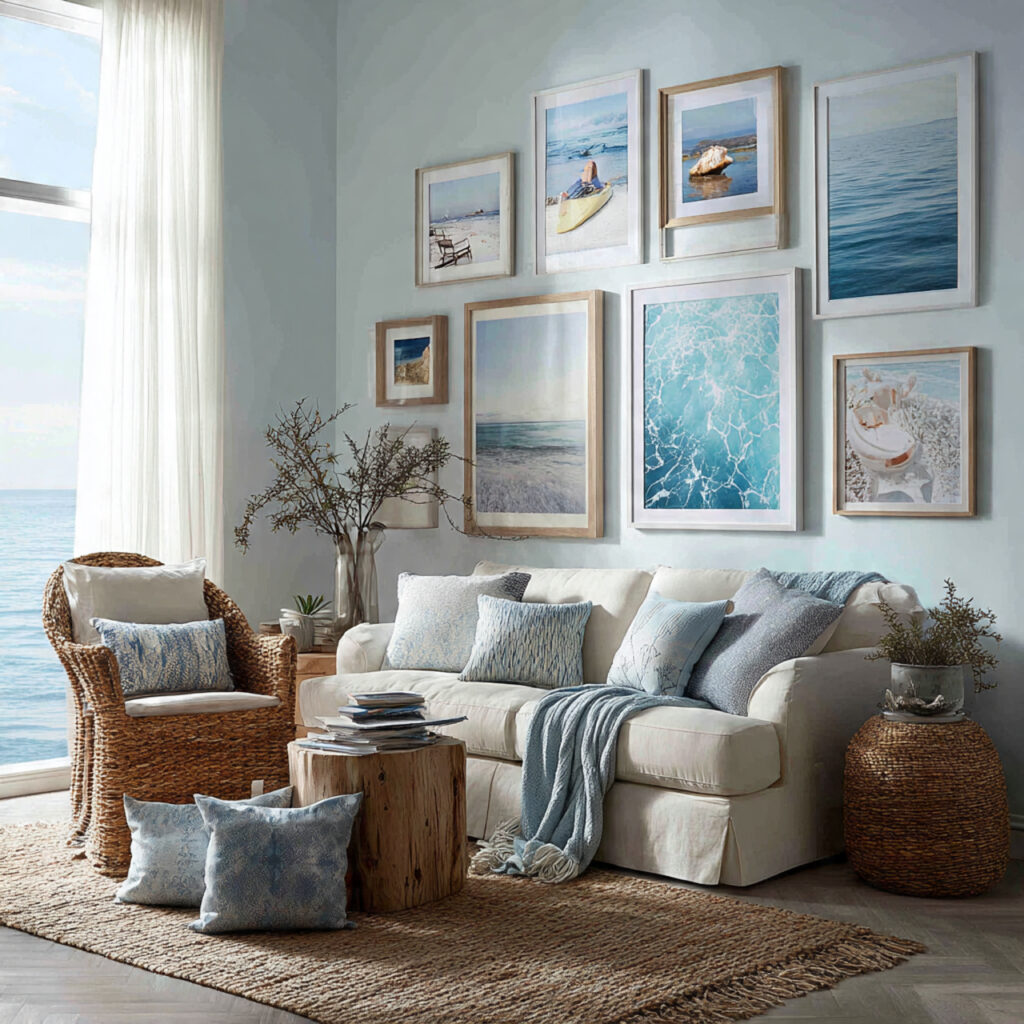 Coastal Style Gallery Wall