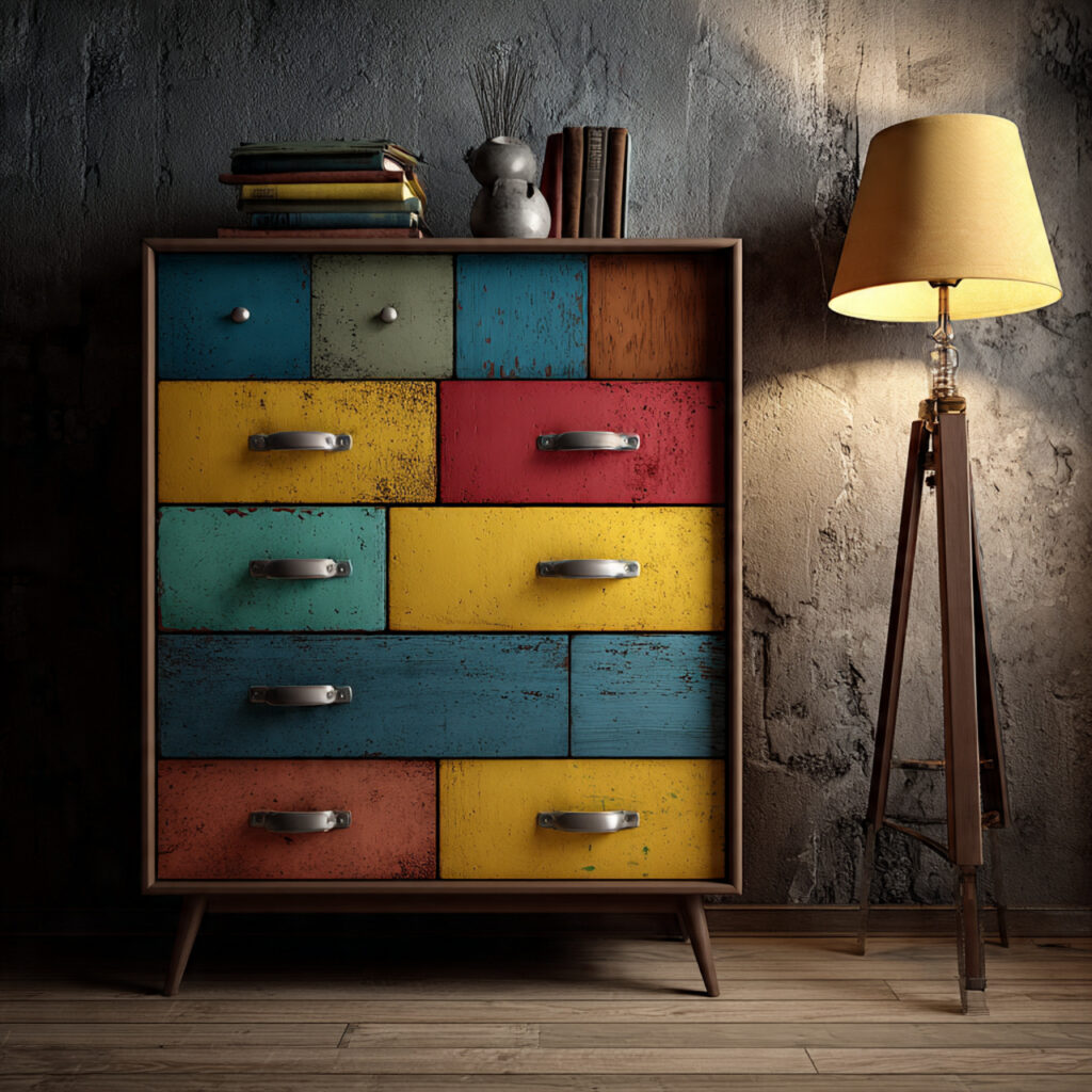 25 Best Painted Furniture Ideas to Transform Your Home 16 Color-Blocked Drawers