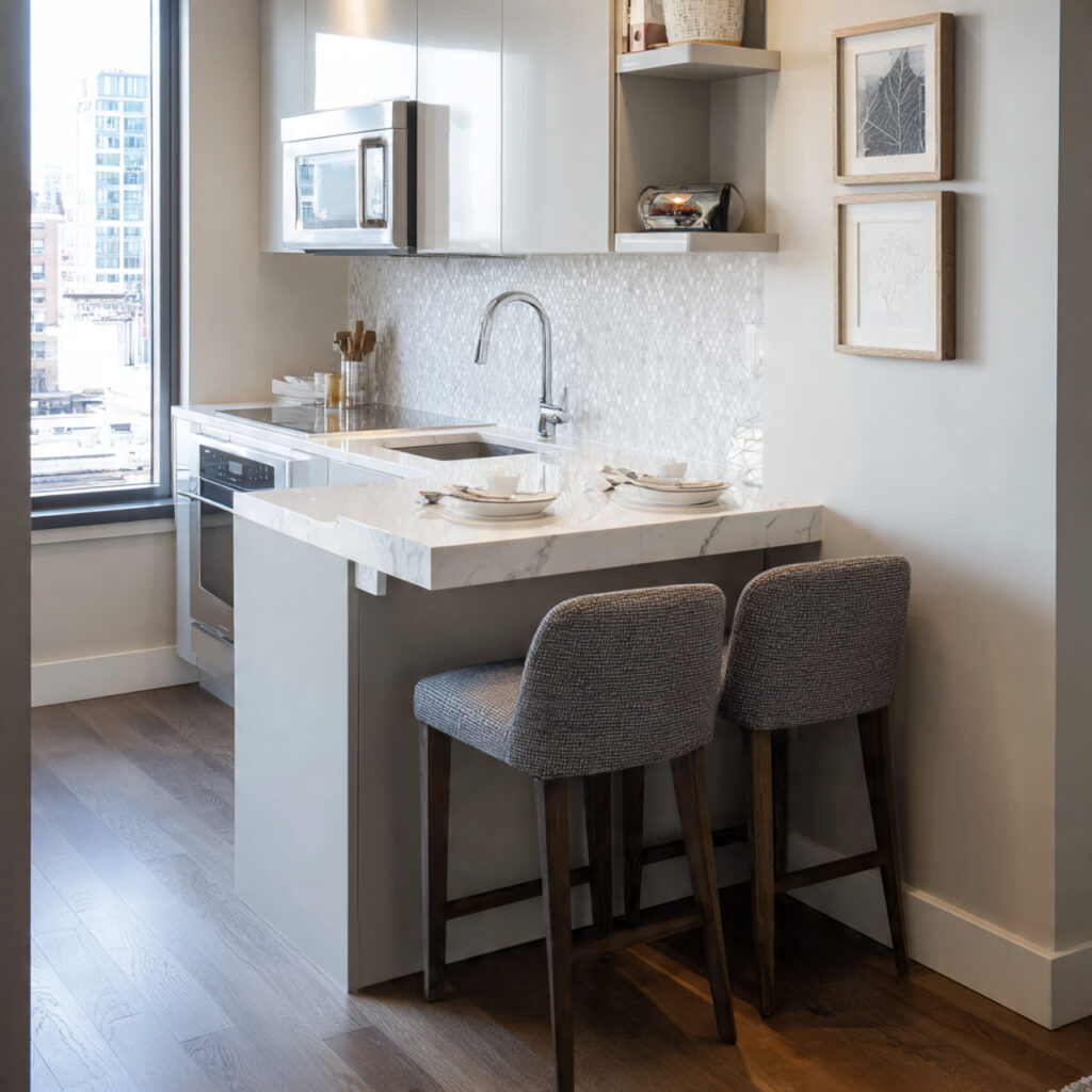 25 Stunning Kitchen Bar Design Ideas to Transform Your Space Fast 9 Compact Condo Bar