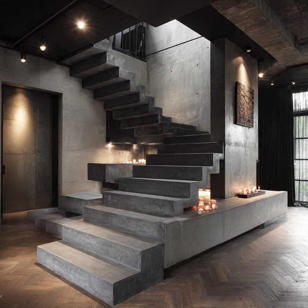22 Stunning Floating Staircase Ideas for a Sleek, Open Interior 17 Concrete for Bold Designs