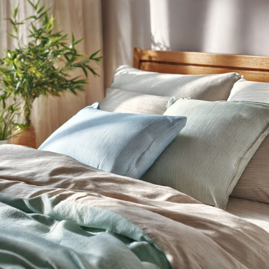 25 Breezy Summer Bedroom Inspiration for a Light and Airy Retreat 11 Cooling Pillows