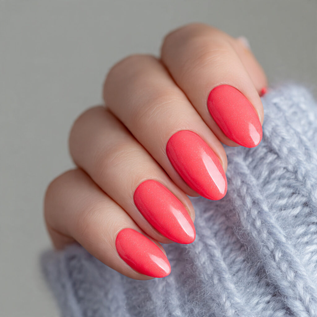 22 Perfect Pink Wedding Nail Ideas for Your Big Day 12 Coral Pink Wedding Nails
