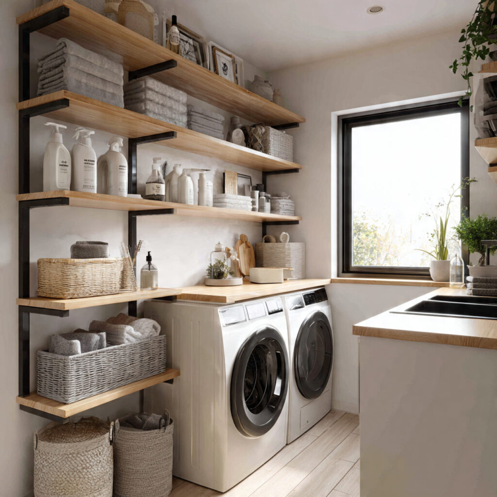 23 Creative Laundry Room Shelves to Maximize Space and Style 2 Corner Shelves to Utilize Every Inch