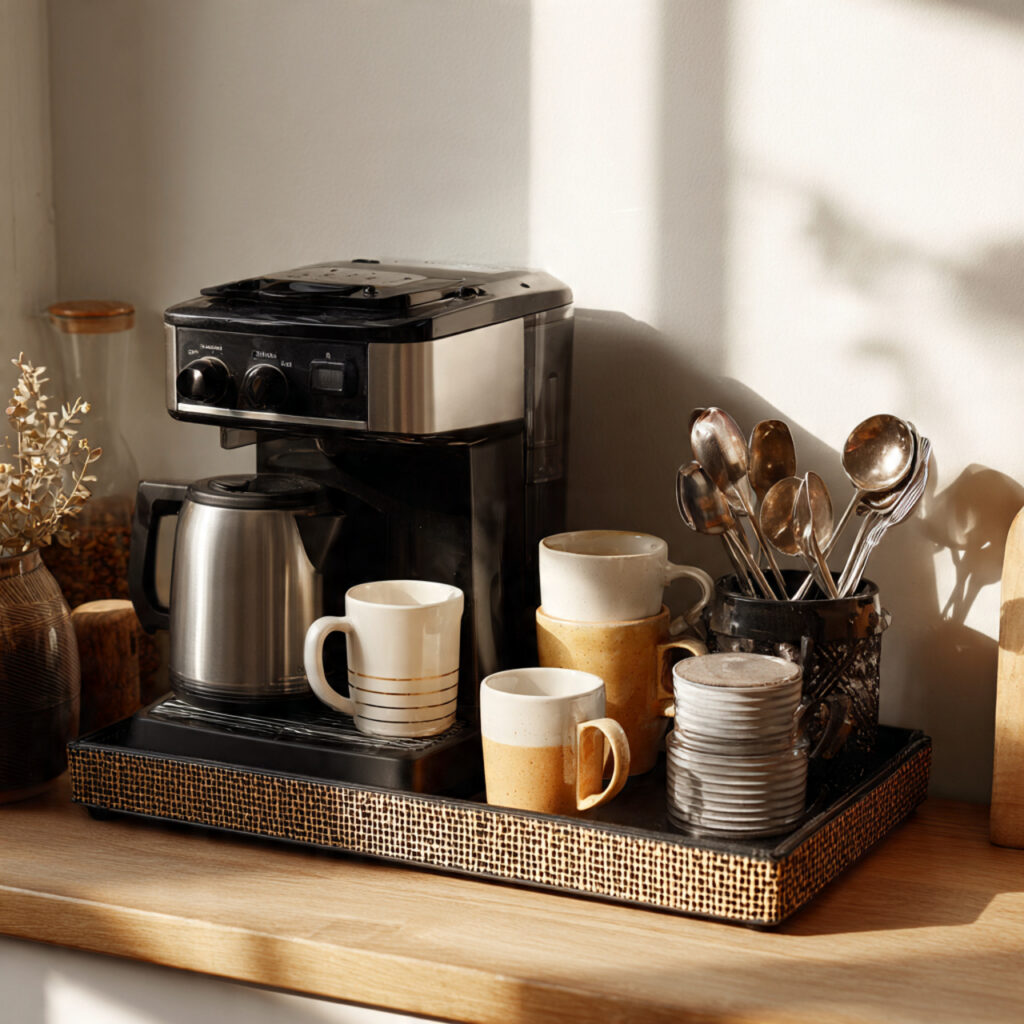 25 Smart Kitchen Counter Organization Ideas to Cut Clutter Fast 1 Create a Morning Routine Station