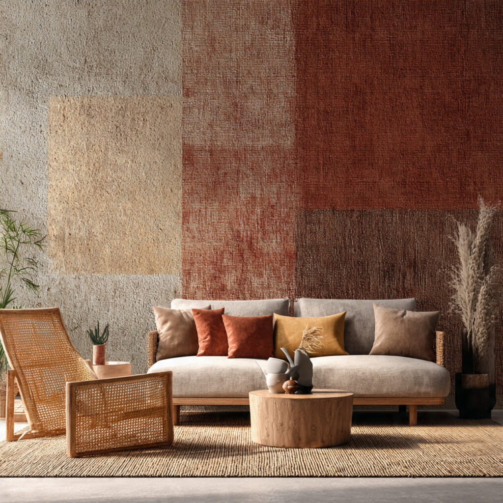 25 Best Boho Wallpaper Ideas to Transform Your Space 4 Earthy Textures and Tones