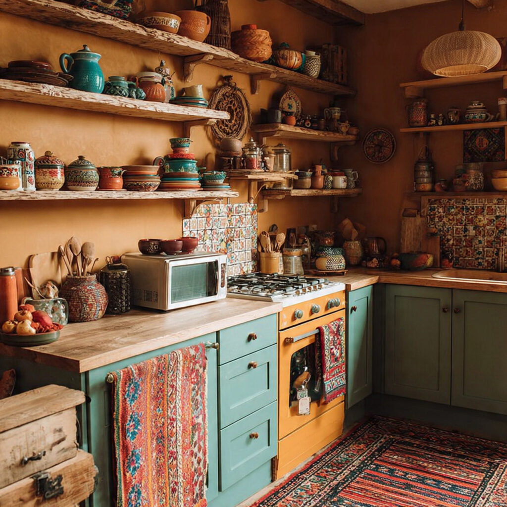 Boho Kitchen: 25 Inspiring Ideas for a Cozy, Eclectic Space 1 Eclectic Color Palette