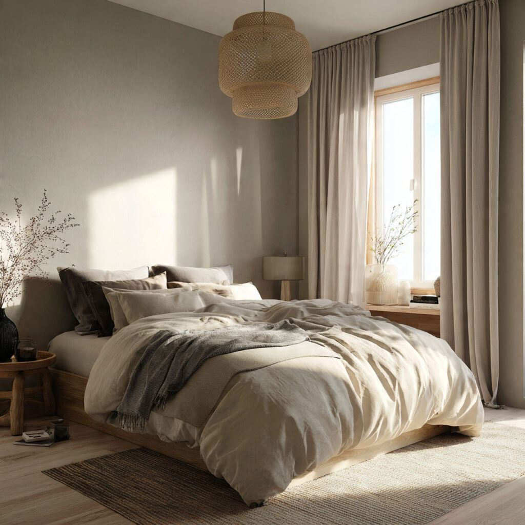 25 Best Japandi Bedroom Inspiration: Minimalist, Cozy, and Timeless Design 1 Embrace a Neutral Color Palette