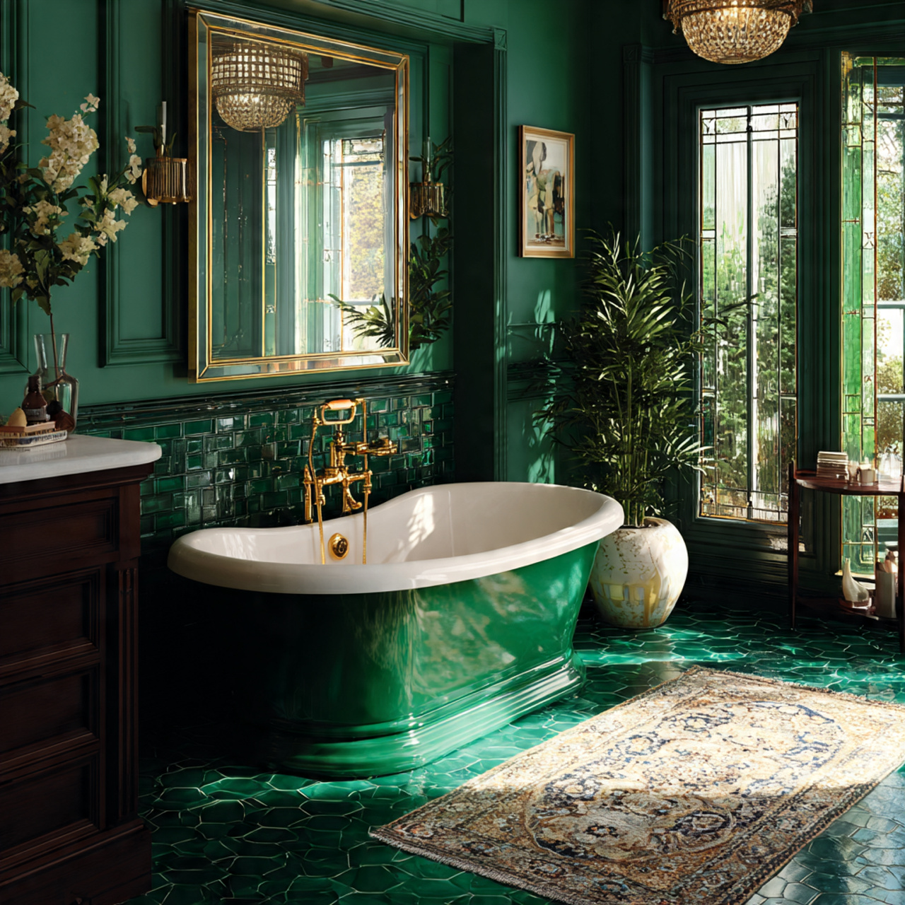 25 Stunning Emerald Green Bathroom Designs for a Luxe Refresh 29 Emerald Green Bathroom