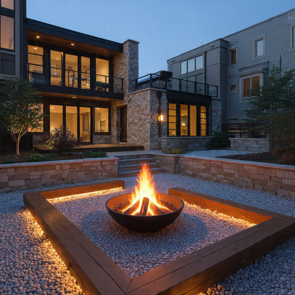 25 Fire Pit Landscaping Designs That Elevate Your Backyard Instantly 21 Fire Pit on Pea Gravel Base