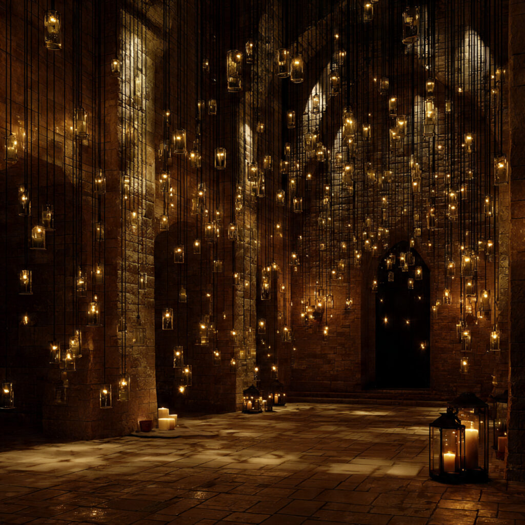 22 Enchanting Harry Potter Bedroom Designs You’ll Love 7 Floating Candle Lighting