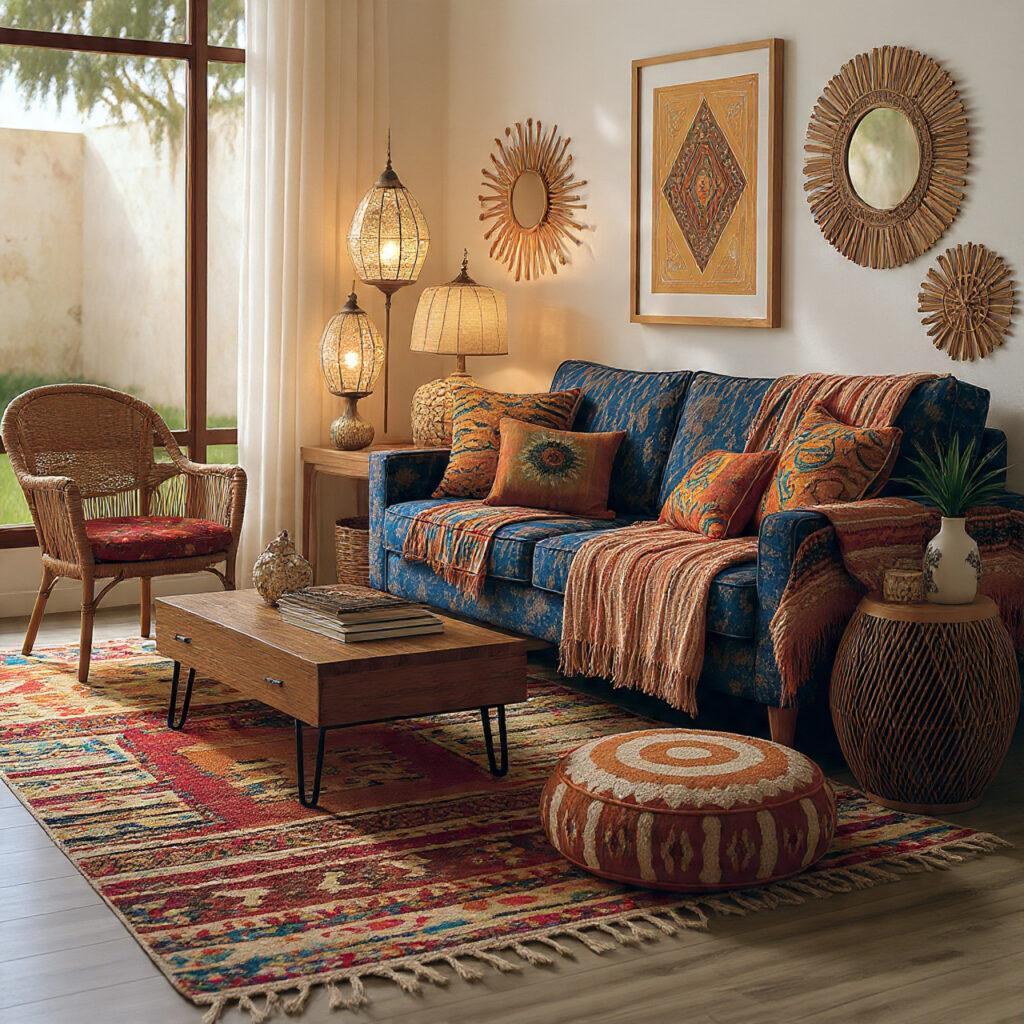 24 Boho Living Room Ideas for a Cozy, Stylish & Creative Home Space 22 Incorporating Global Influences