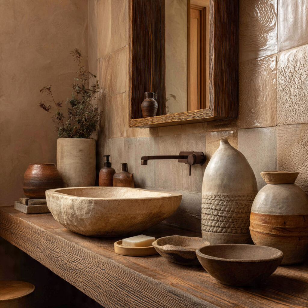 Create a Relaxed Boho Bathroom: 25 Inspiring Décor Ideas You’ll Love 24 Handmade Ceramic Pieces