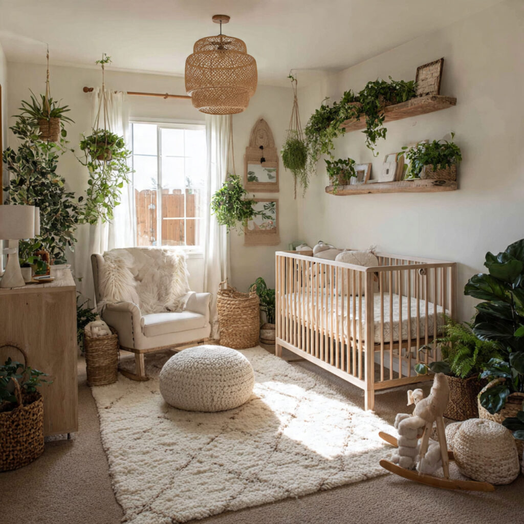 25 Boho Nursery Inspiration: Create a Calm, Stylish Baby Room You’ll Love 20 Hanging Plants (Real or Faux)