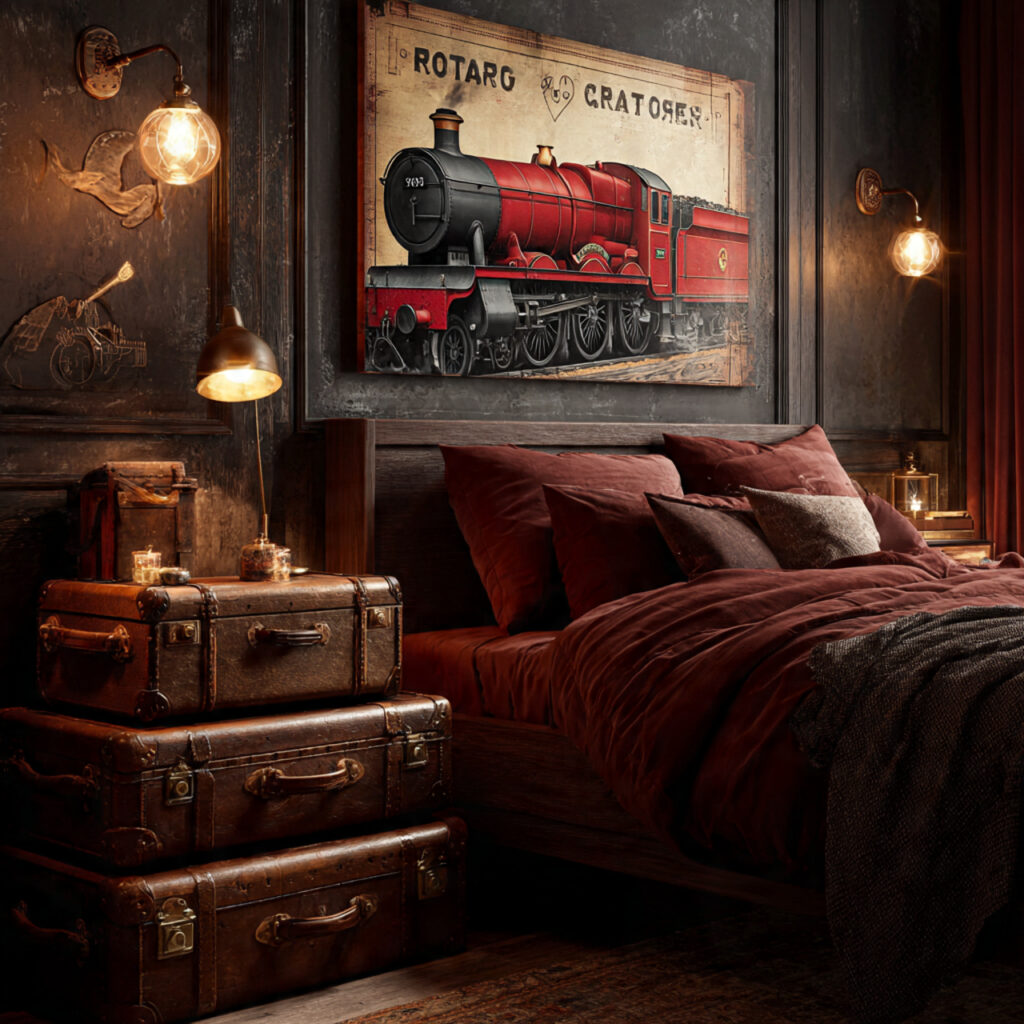 22 Enchanting Harry Potter Bedroom Designs You’ll Love 6 Hogwarts Express-Inspired Decor