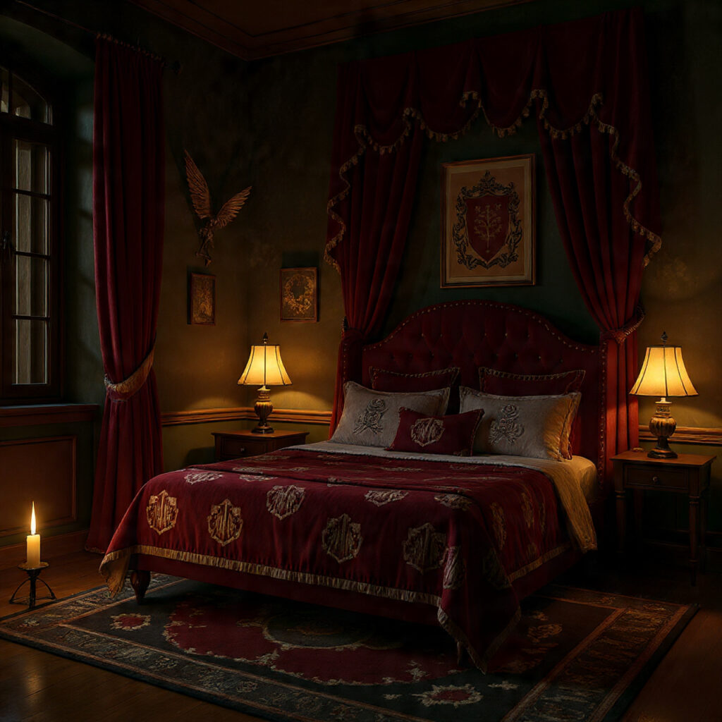 22 Enchanting Harry Potter Bedroom Designs You’ll Love 13 House-Themed Bedding