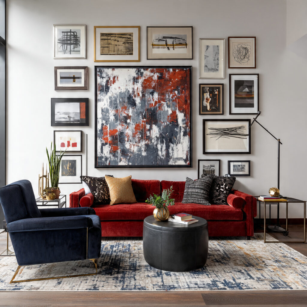 Large Statement Art Gallery Wall