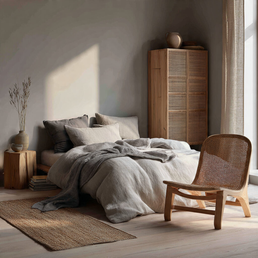 25 Best Japandi Bedroom Inspiration: Minimalist, Cozy, and Timeless Design 3 Layer Natural Textures