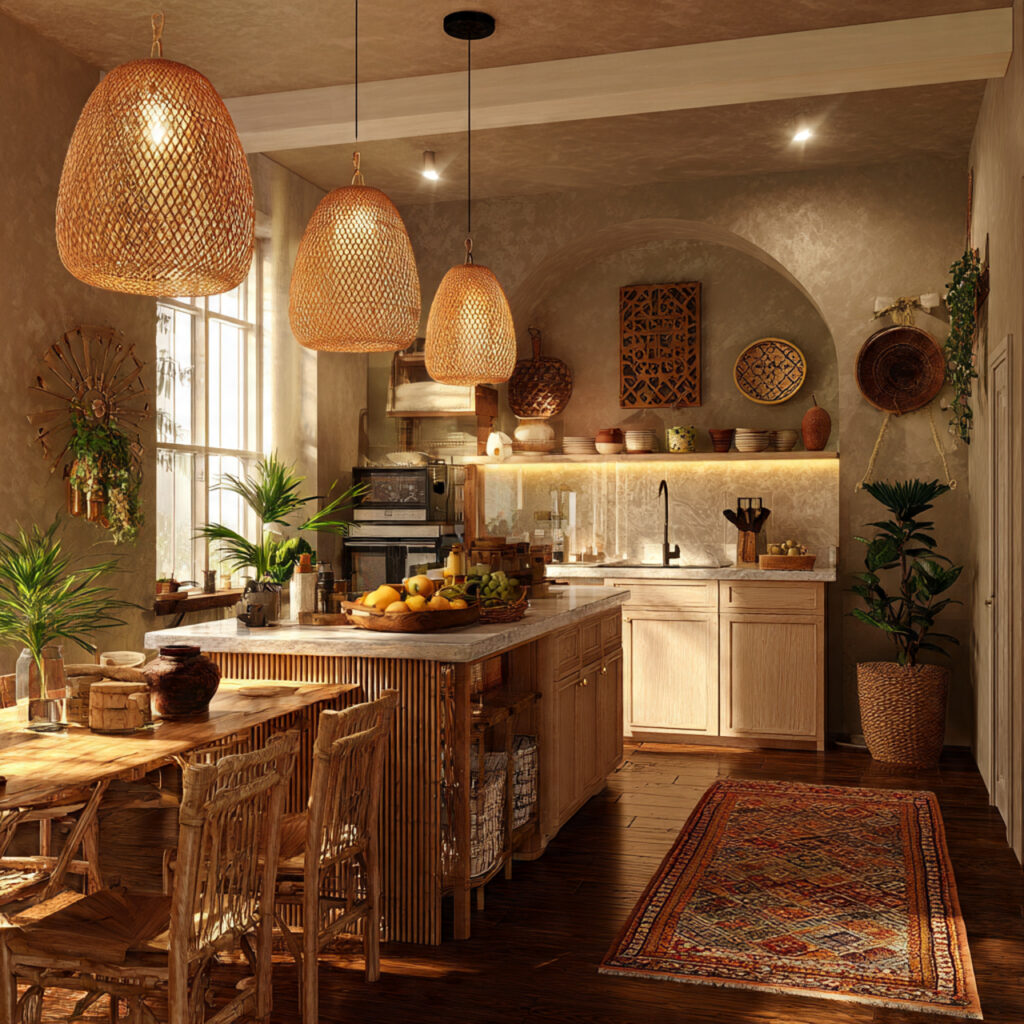 Boho Kitchen: 25 Inspiring Ideas for a Cozy, Eclectic Space 24 Layered Lighting