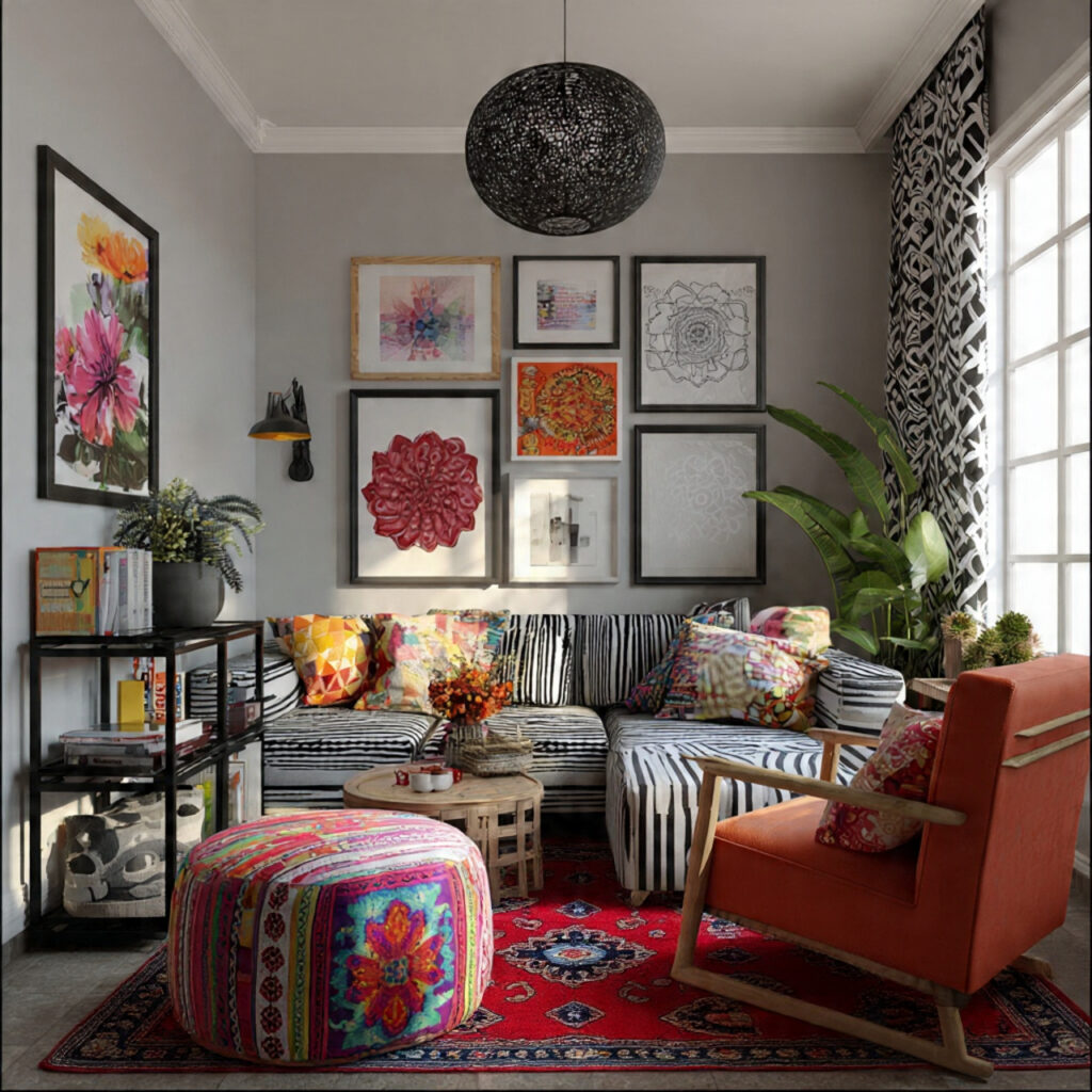 25 Stylish Eclectic Decor Tips for a Bold, Unique Home Design 13 Layered Rugs