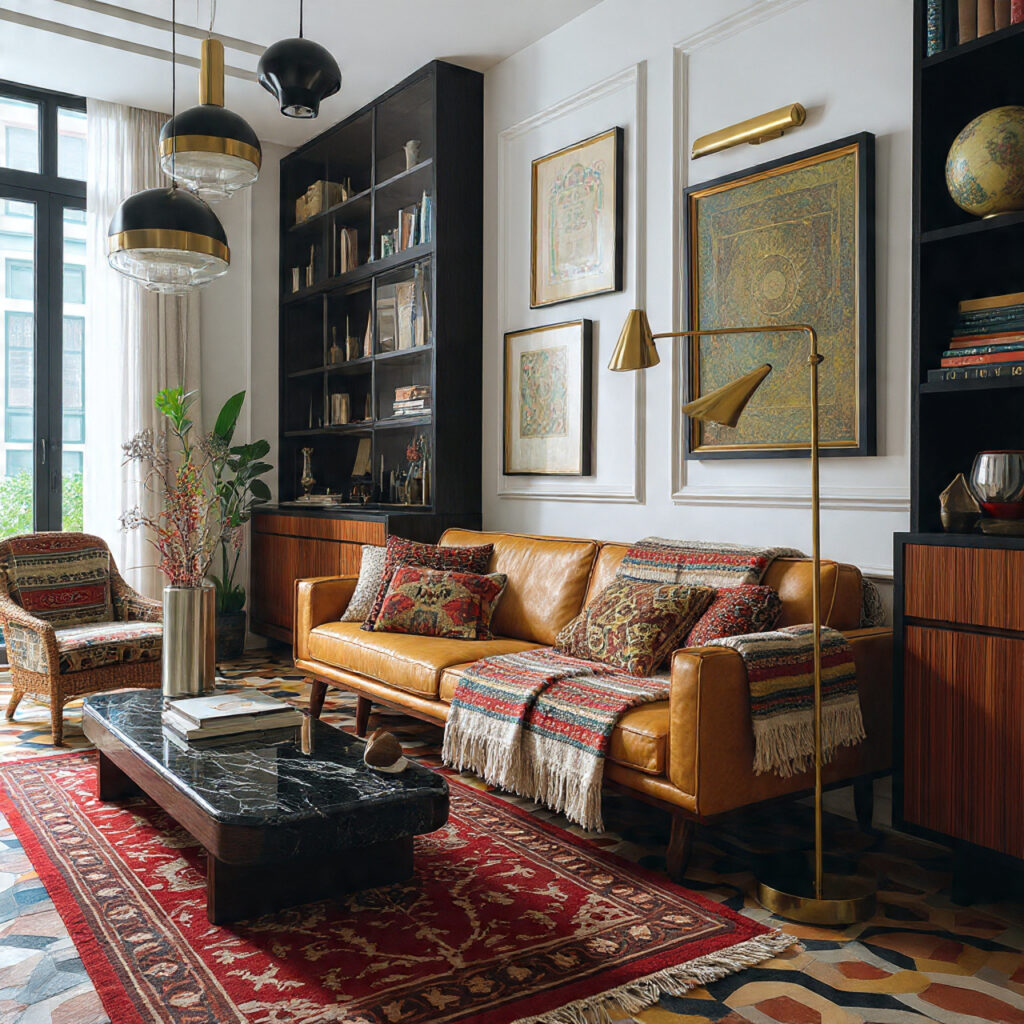 25 Stylish Eclectic Decor Tips for a Bold, Unique Home Design 3 Layered Textiles