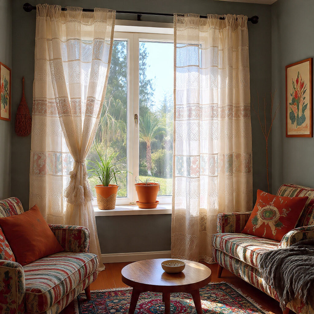 25 Boho Curtains Inspiration: Patterns, Colors & Unique Designs 12 Linen Boho Curtains for Airy Elegance