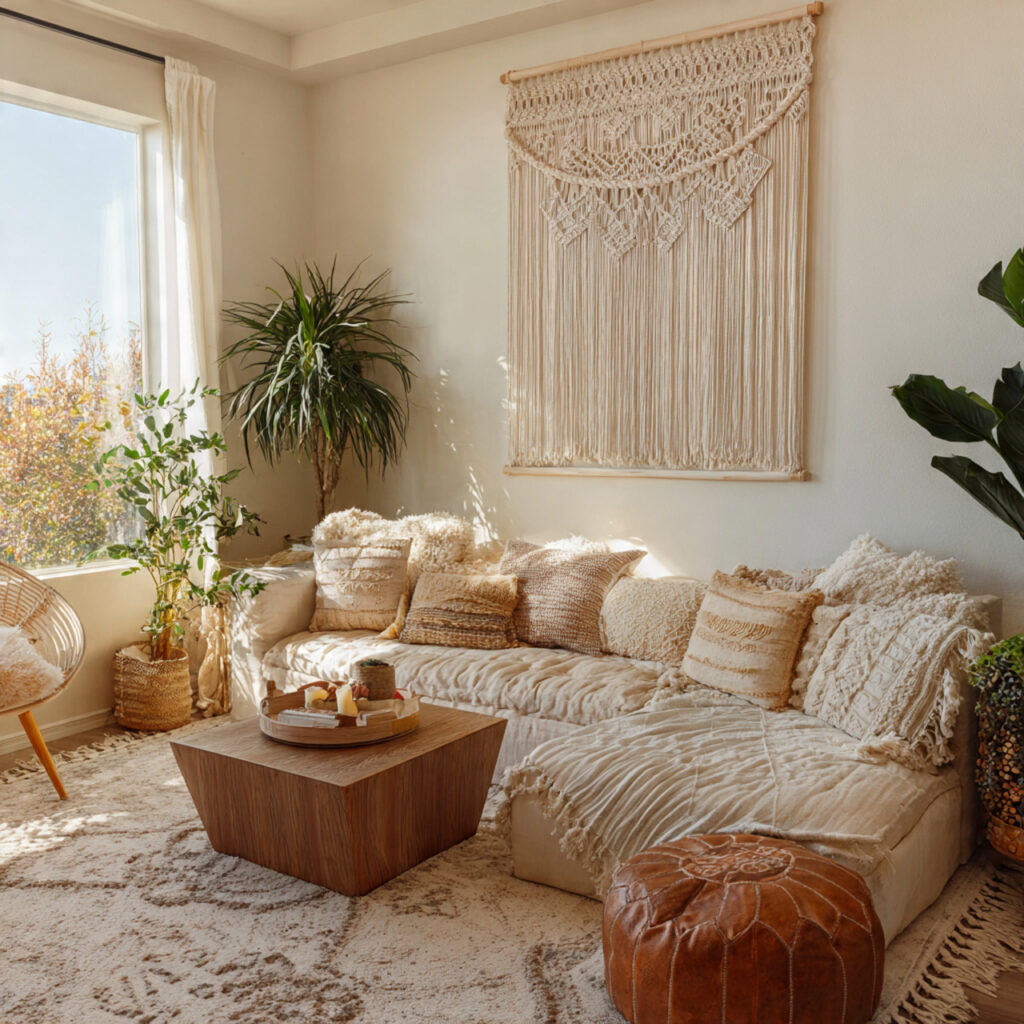 24 Boho Living Room Ideas for a Cozy, Stylish & Creative Home Space 8 Macramé Wall Hangings for Artistic Flair