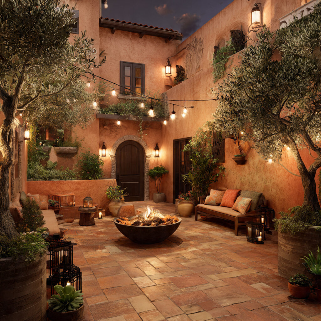 25 Fire Pit Landscaping Designs That Elevate Your Backyard Instantly 10 Mediterranean Courtyard Vibe