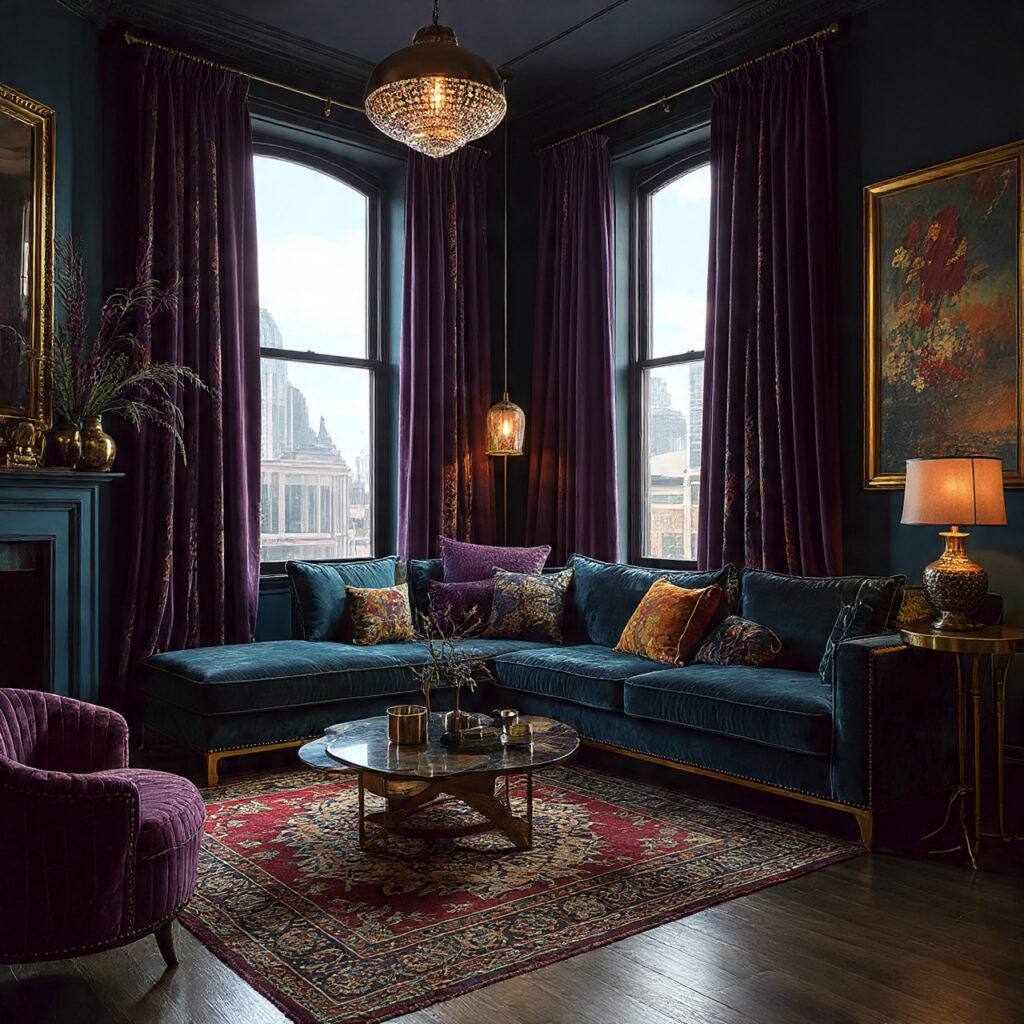 25 Maximalist Living Room Ideas: Bold Colors, Patterns & Statement Pieces 15 Mix Metals