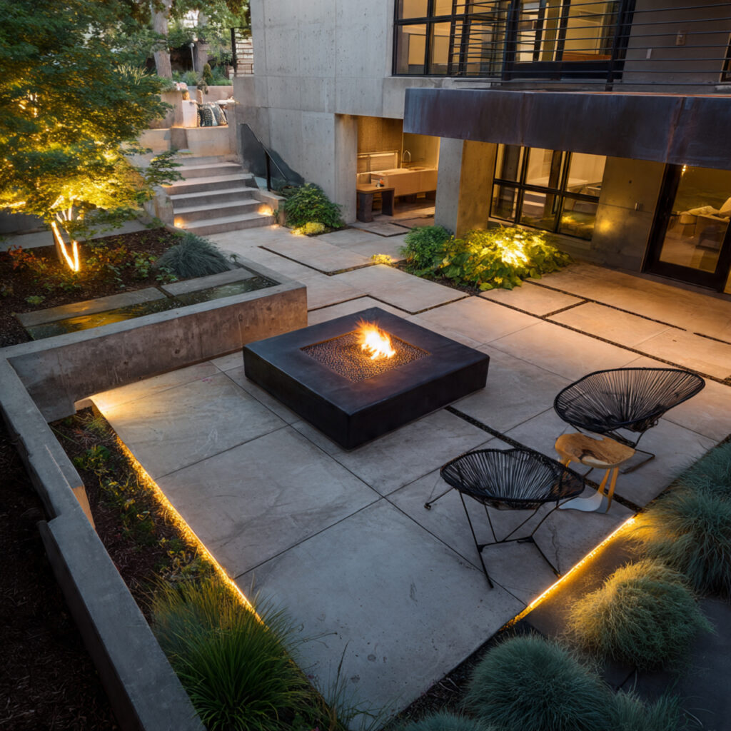 25 Fire Pit Landscaping Designs That Elevate Your Backyard Instantly 5 Modern Concrete Patio