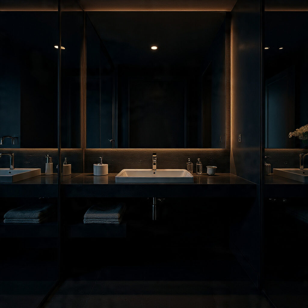 25 Stunning Powder Room Makeover Ideas to Transform Your Small Space 6 Moody Paint Colors