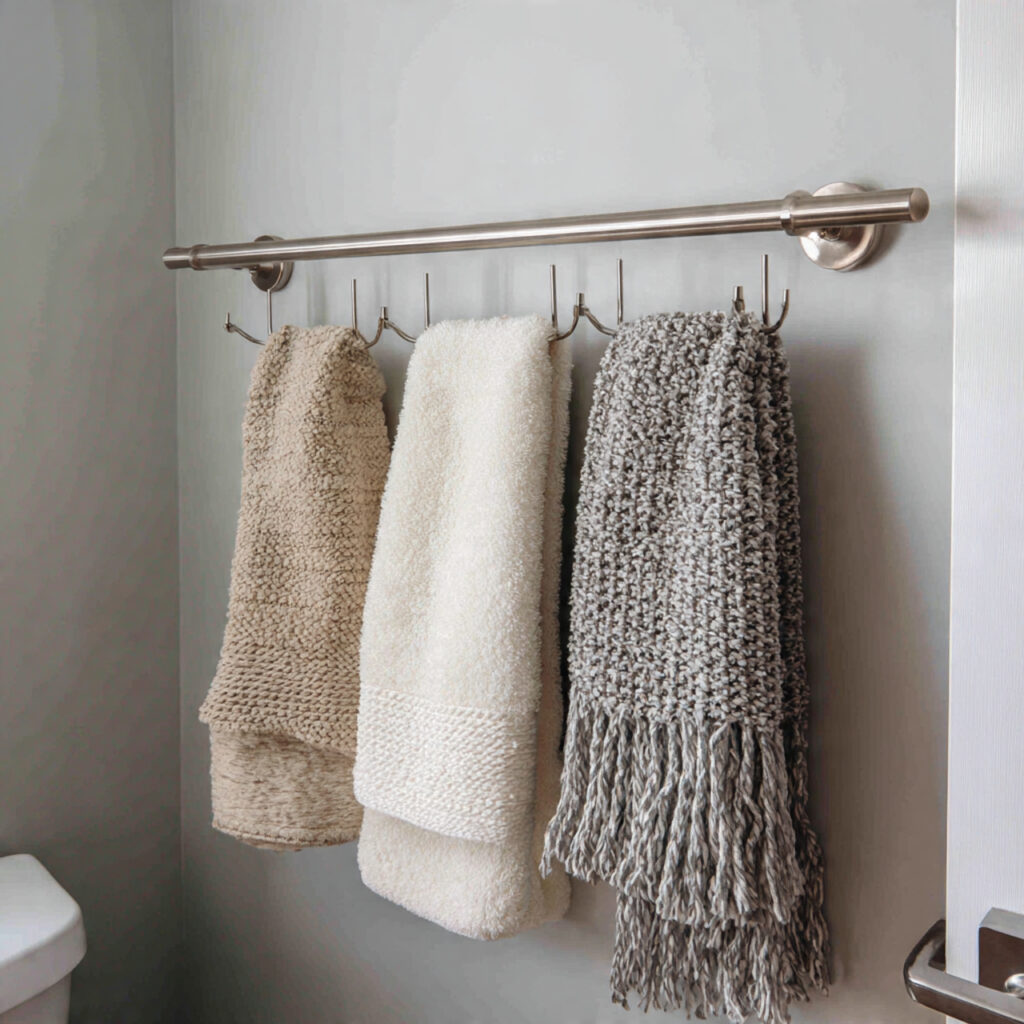 27 Small Bathroom Makeover Ideas That Transform Tiny Spaces Fast 14 Multi-Functional Towel Hooks