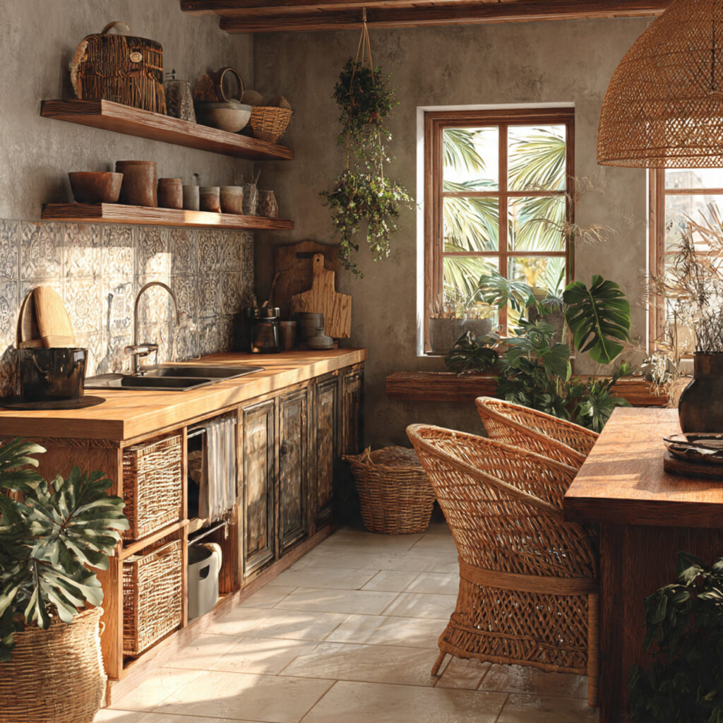 Boho Kitchen: 25 Inspiring Ideas for a Cozy, Eclectic Space 2 Natural Materials