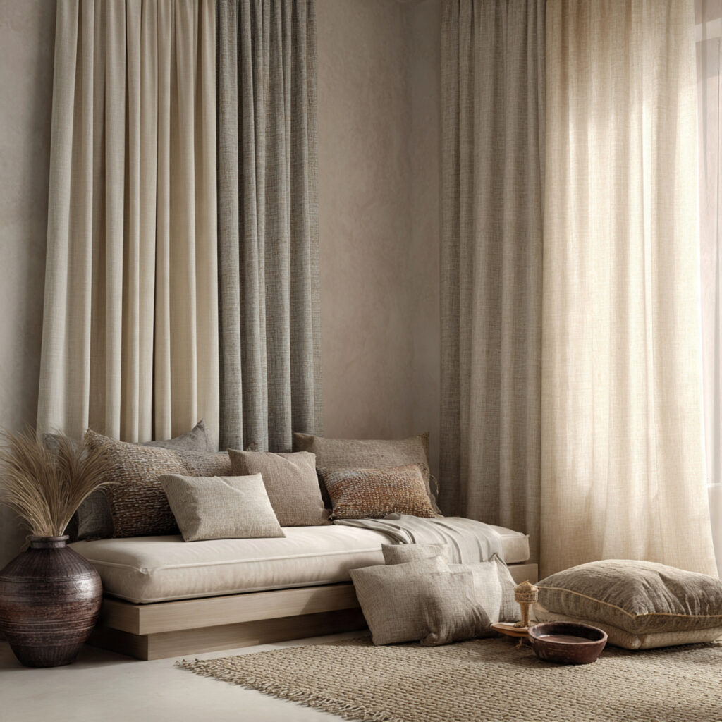 25 Boho Curtains Inspiration: Patterns, Colors & Unique Designs 17 Neutral Boho Curtains for Minimalist Spaces