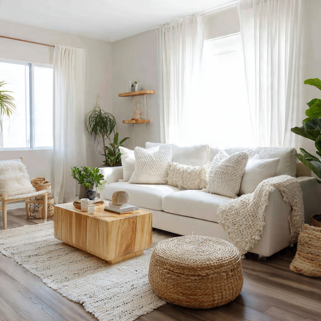 24 Boho Living Room Ideas for a Cozy, Stylish & Creative Home Space 12 Neutral Boho Style With Soft Minimalism