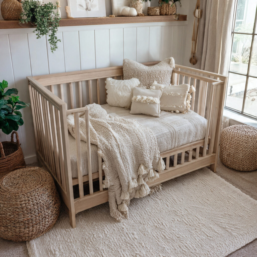 25 Boho Nursery Inspiration: Create a Calm, Stylish Baby Room You’ll Love 18 Neutral Crib Bedding