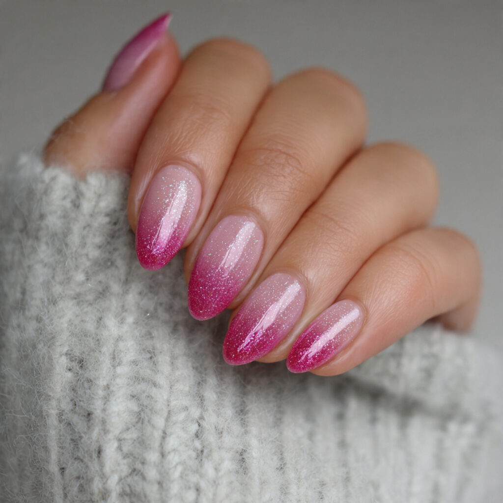 22 Perfect Pink Wedding Nail Ideas for Your Big Day 4 Ombre Pink Nails
