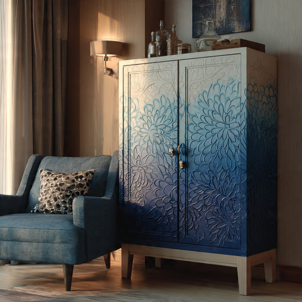 25 Best Painted Furniture Ideas to Transform Your Home 9 Ombre Stenciling for Patterns