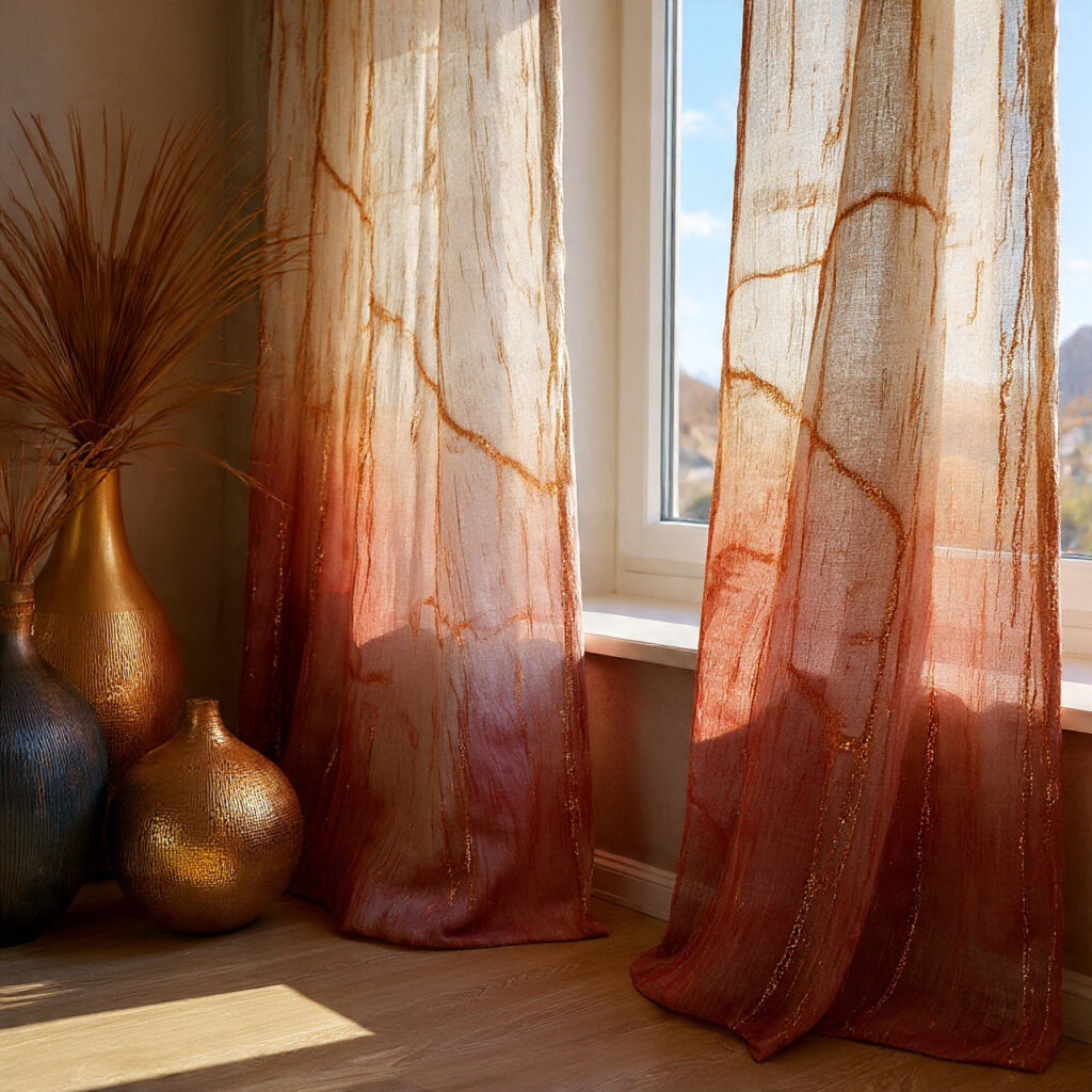 25 Boho Curtains Inspiration: Patterns, Colors & Unique Designs 9 Ombre and Gradient Boho Curtains for Modern Vibes