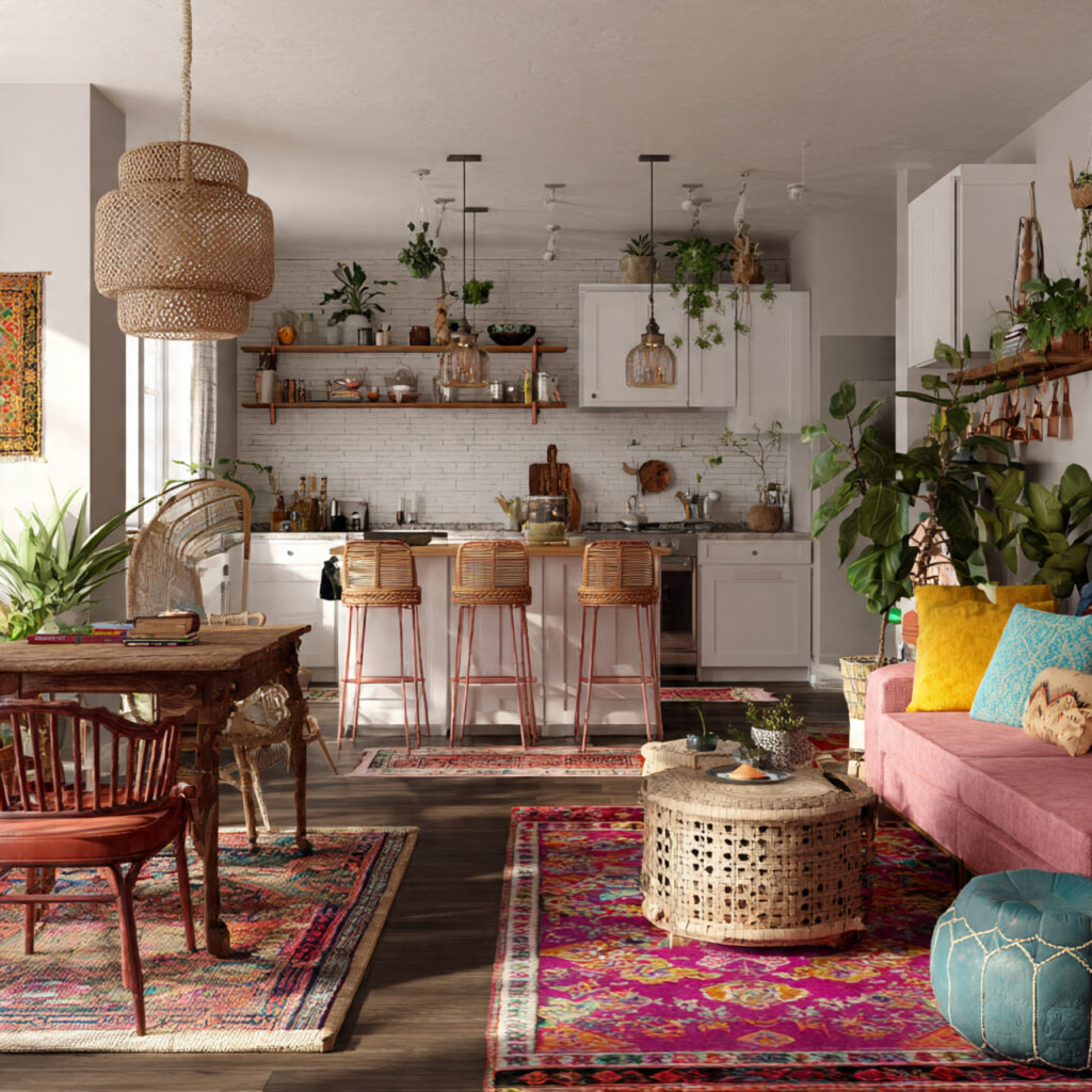 Boho Kitchen: 25 Inspiring Ideas for a Cozy, Eclectic Space 14 Open Concept Spaces