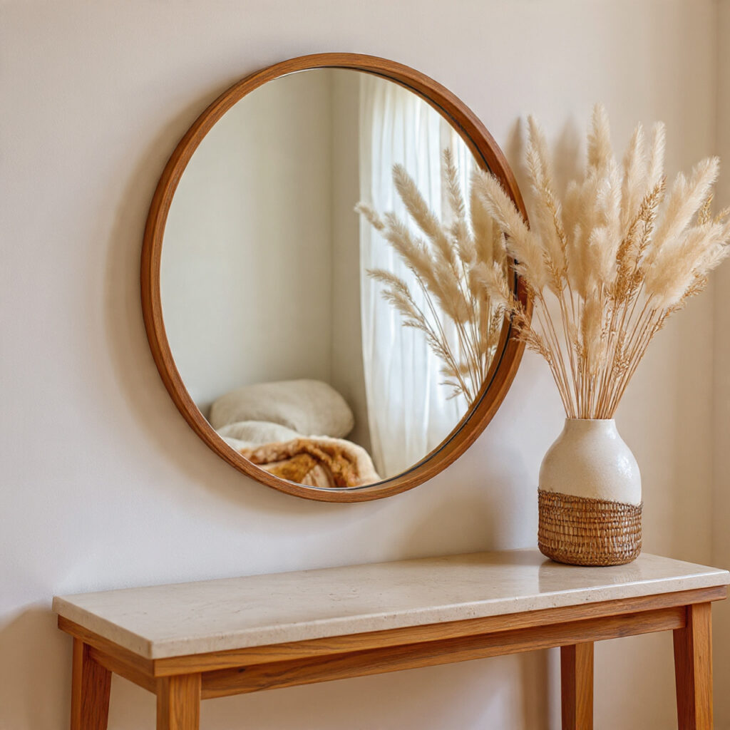 23 Stunning Boho Mirror Ideas to Elevate Every Room Instantly 7 Oval Mirror for Soft, Organic Lines