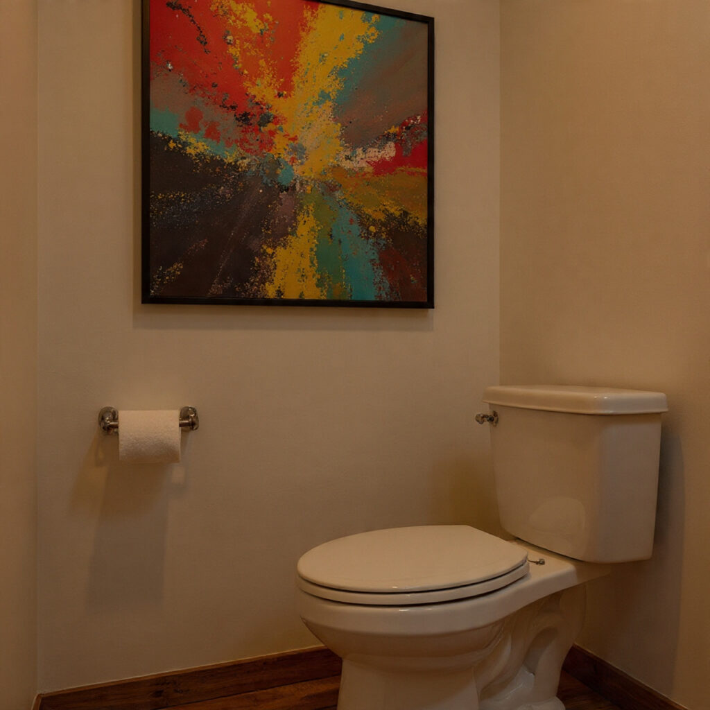 25 Fun Bathroom Decor Ideas to Brighten Your Space Instantly 18 Oversized Art Pieces