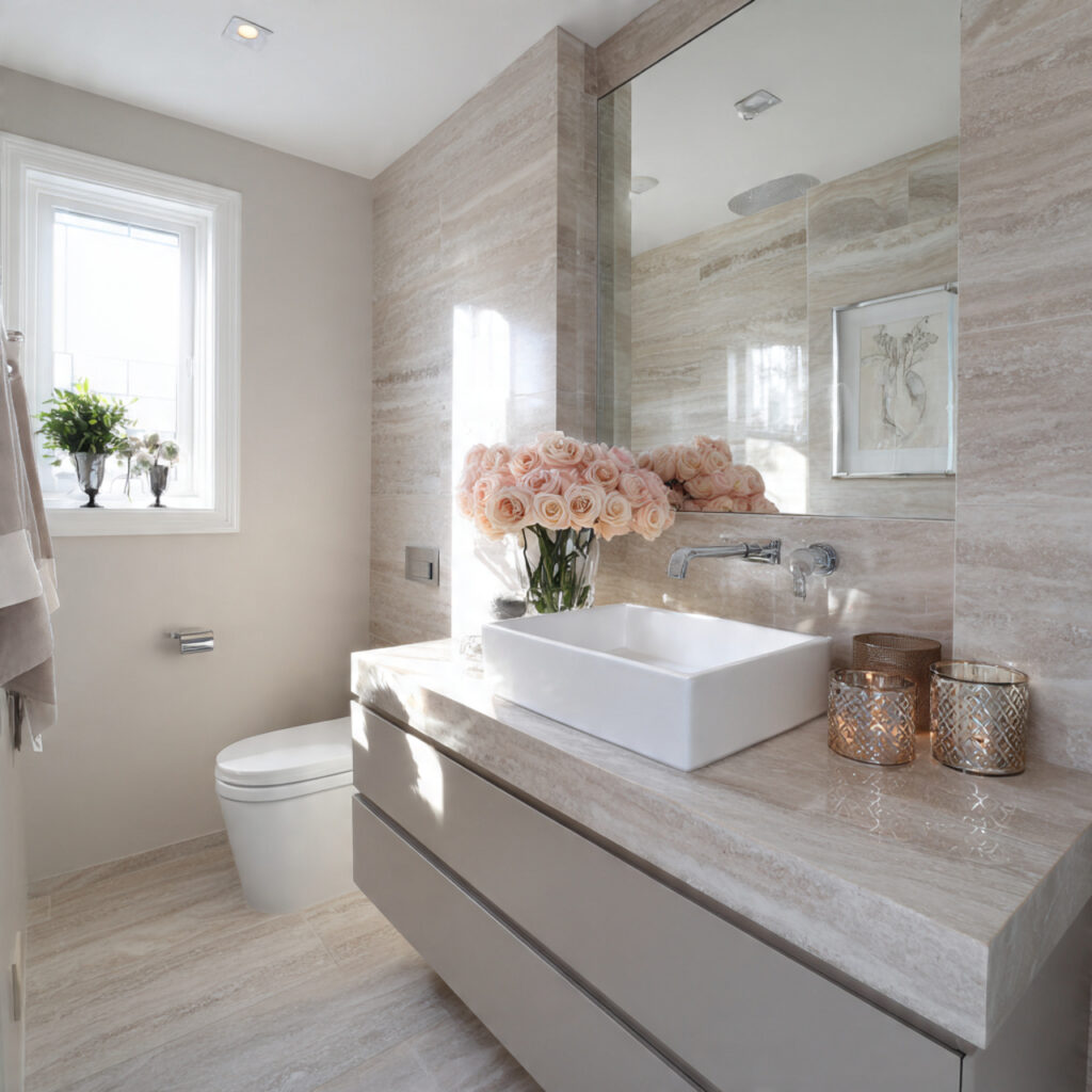 27 Small Bathroom Makeover Ideas That Transform Tiny Spaces Fast 2 Oversized Mirrors to Expand Visual Space