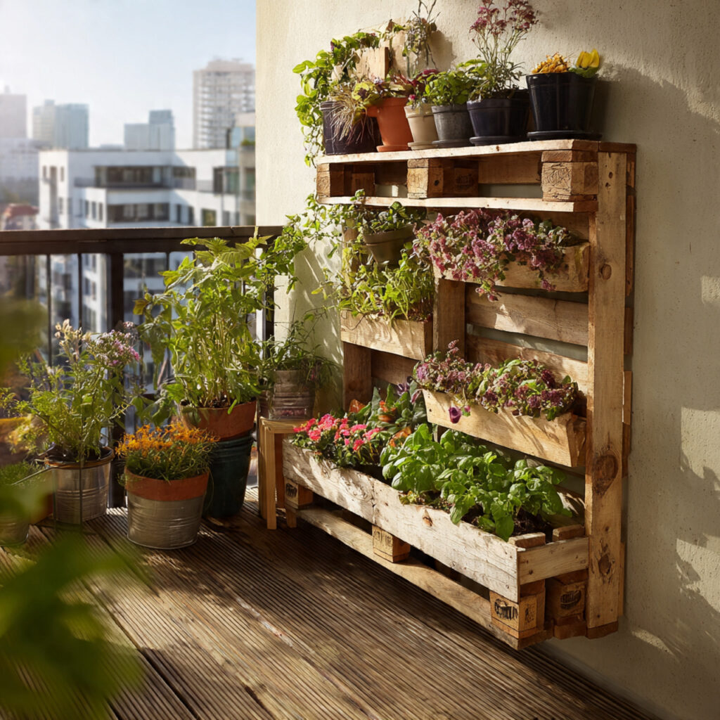 25 Creative Balcony Garden Ideas for Small Spaces 16 Pallet Gardens