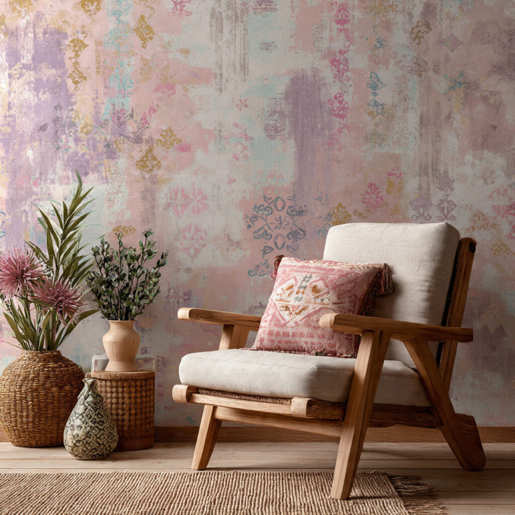25 Best Boho Wallpaper Ideas to Transform Your Space 16 Pastel Boho Calm